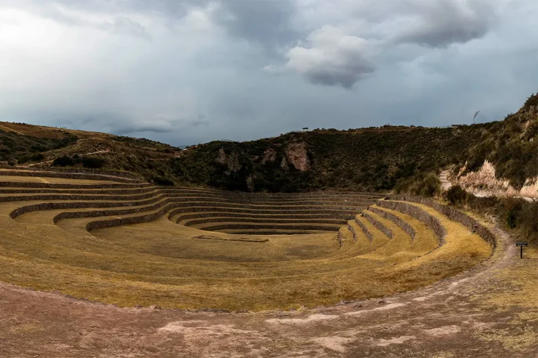 View of incan laboratory of Moray Cusco