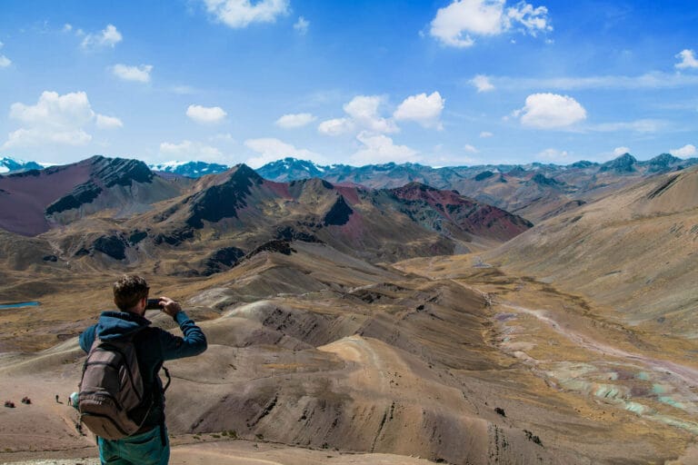 Rainbow mountain view