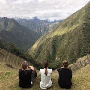 Beautiful waterfall located near the archaeological site of Wiñay Wayna.